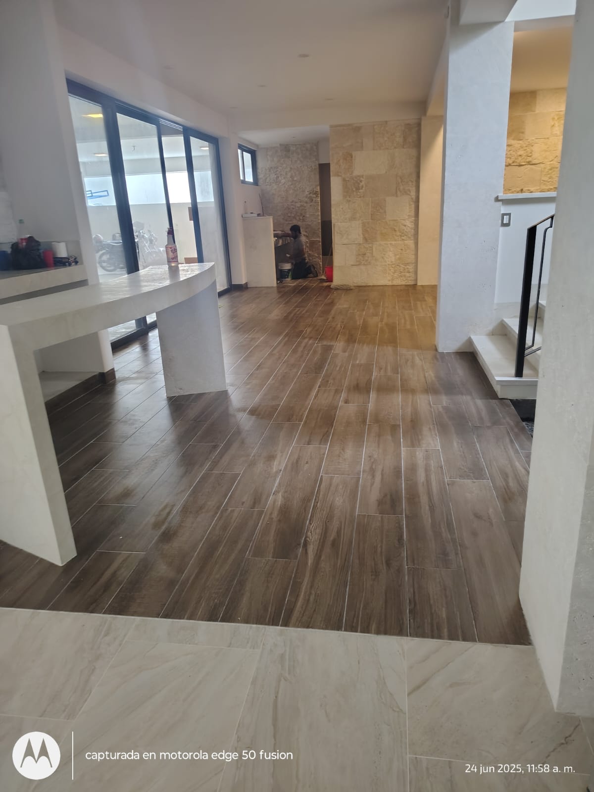 Concreto estampado con patrón decorativo en León Guanajuato - Proyecto 72 RRF