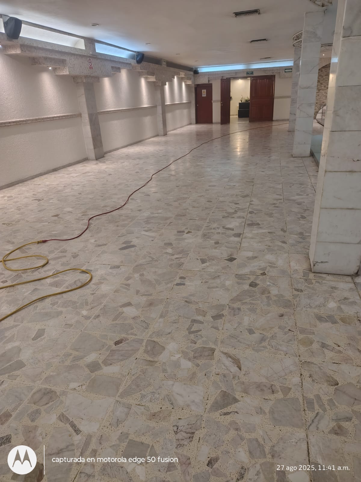 Concreto estampado decorativo en área comercial de León - Proyecto 99 RRF